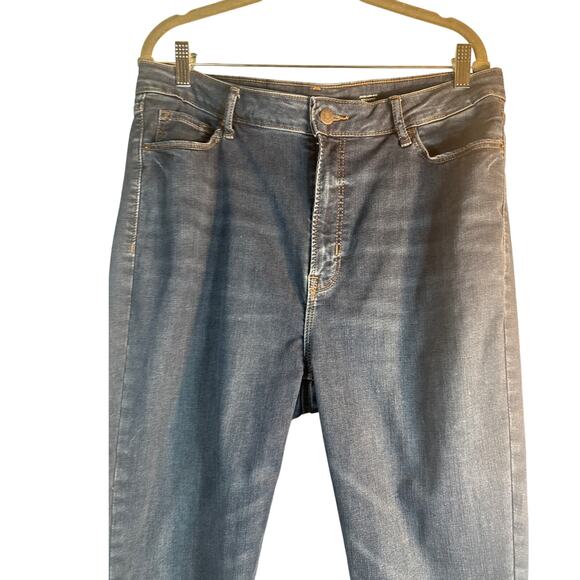 Old Navy blue jeans extra high rise rockstar super skinny size 14-18 NWOT - Picture 2 of 7